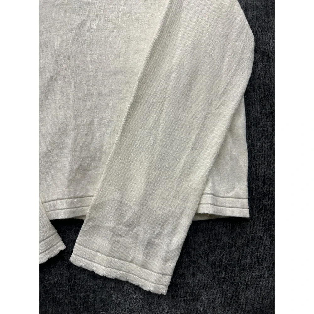Free Assembly Cardigan Sweater Womens Large White Relaxed Fit Tight‎ Knit Warm